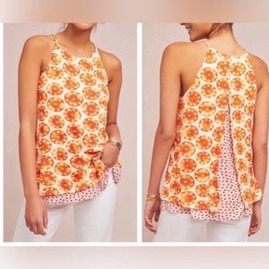 Anthropologie Porridge Orange Slices Swing Tank Top